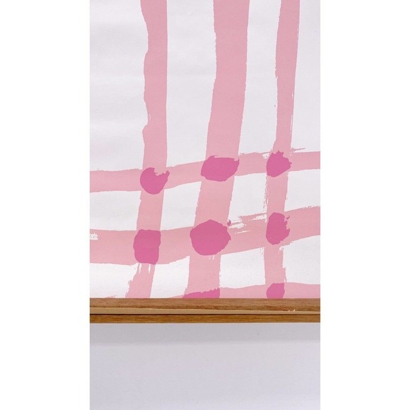 Vintage First Editions Wallpaper 29" x 22" 1 Roll Panel MCM Pink Tartan 70s - Picture 3 of 6
